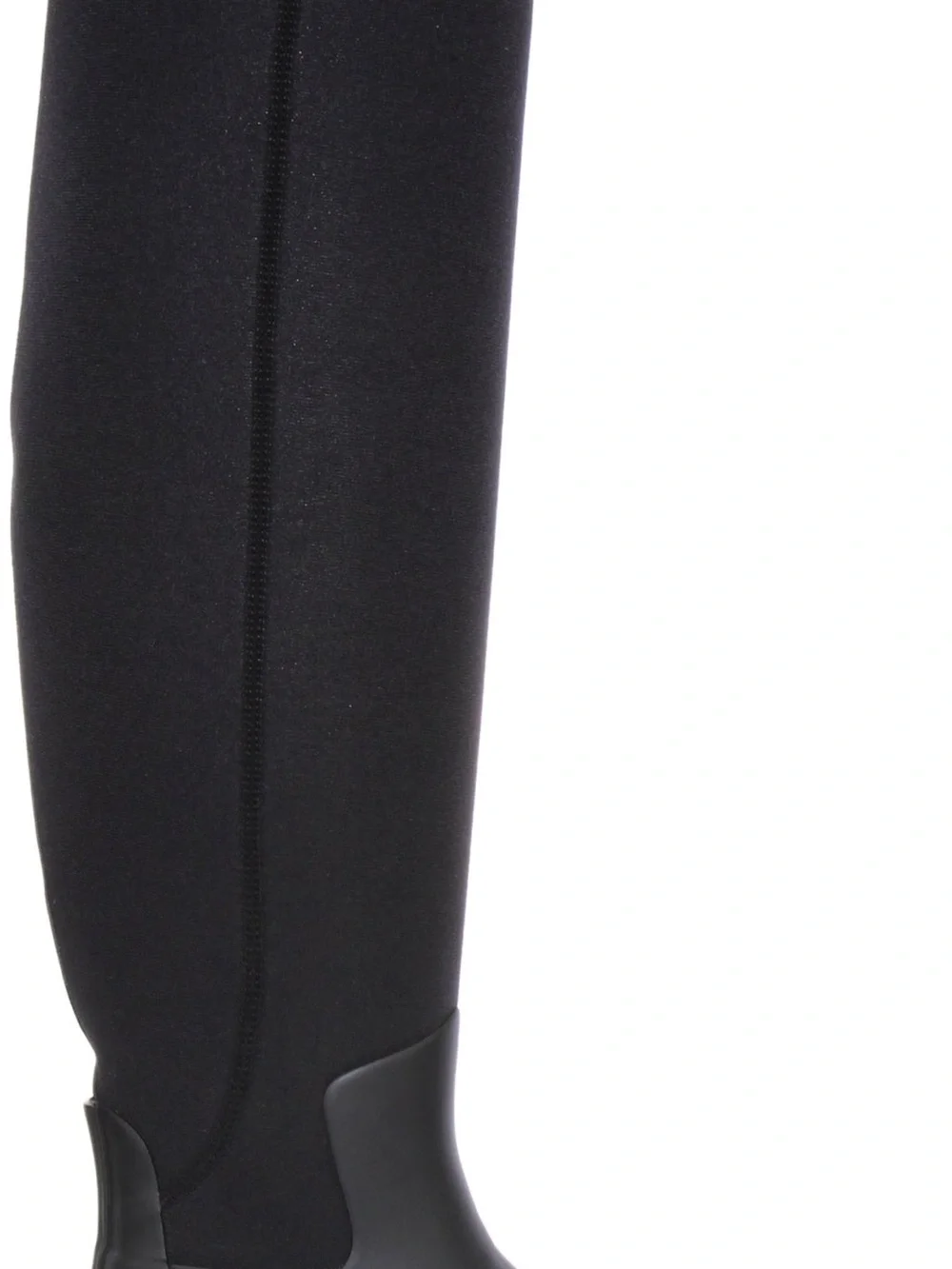 Hunter Black Over-the-Knee Lug Sole Rain Boots